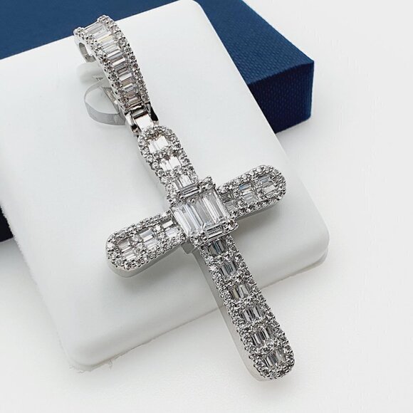 - 925 Sterling Silver Plated CZ Pendant, EVBRS511 - Picture 3 of 10